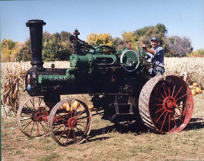 Bob driving 1906 case