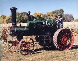 Bob driving the 1906 Case steam engine